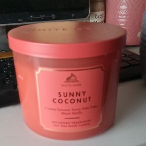 White Barn Sunny Coconut Candle - Coral Pink Jar
